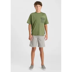 Tee-Shirt garçon MASONBO kaki en coton Sal