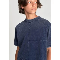 Tee-shirt garçon SAROBO bleu en coton