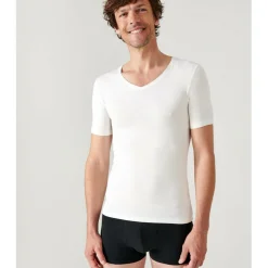 Tee-shirt Homme Manches Courtes Ecru Thermolactyl