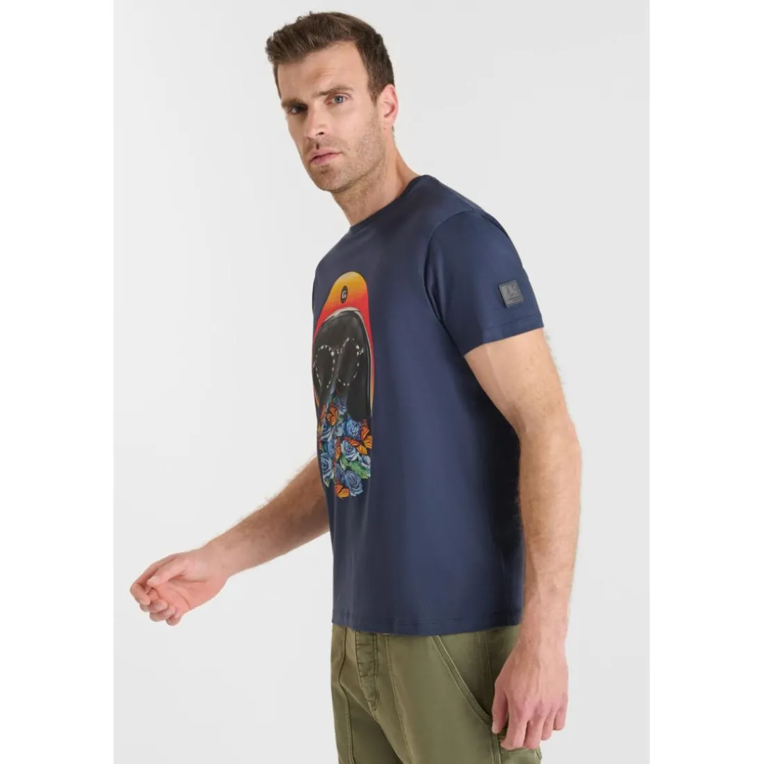 Tee-Shirt JAMIE bleu en coton Dean