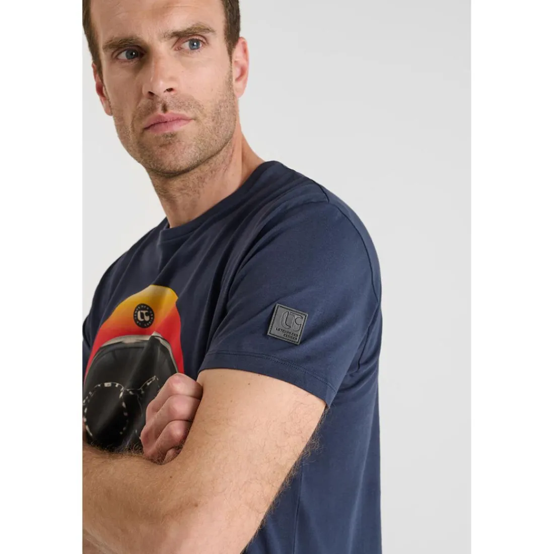 Tee-Shirt JAMIE bleu en coton Dean