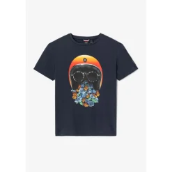 Tee-Shirt JAMIE bleu en coton Dean