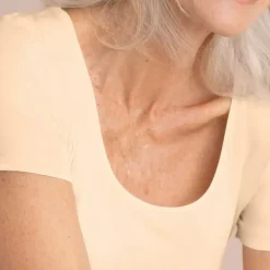 Tee-shirt manches courtes invisible sable en coton
