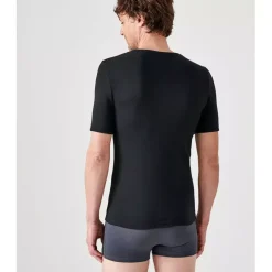 Tee-shirt manches courtes en mailles noir
