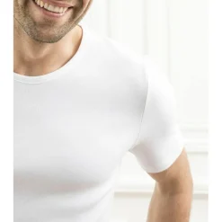 Tee-shirt manches courtes en mailles blanc