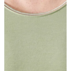 Tee-shirt Manches Longues Tilleul vert clair en coton