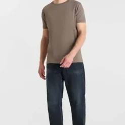Tee-Shirt marron en coton Gus