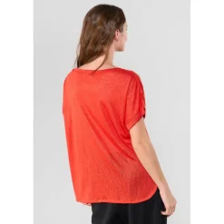 Tee-Shirt PATRUL orange en viscose Ida