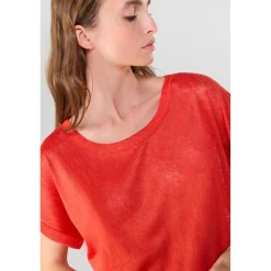 Tee-Shirt PATRUL orange en viscose Ida