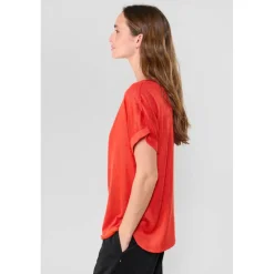 Tee-Shirt PATRUL orange en viscose Ida