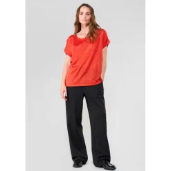 Tee-Shirt PATRUL orange en viscose Ida