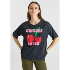 Tee-Shirt SPEARS noir en coton Mia