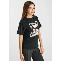 Tee-Shirt TOBELLAG noir en coton Maia