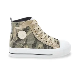 Tennis femme kaki TATTOO en coton