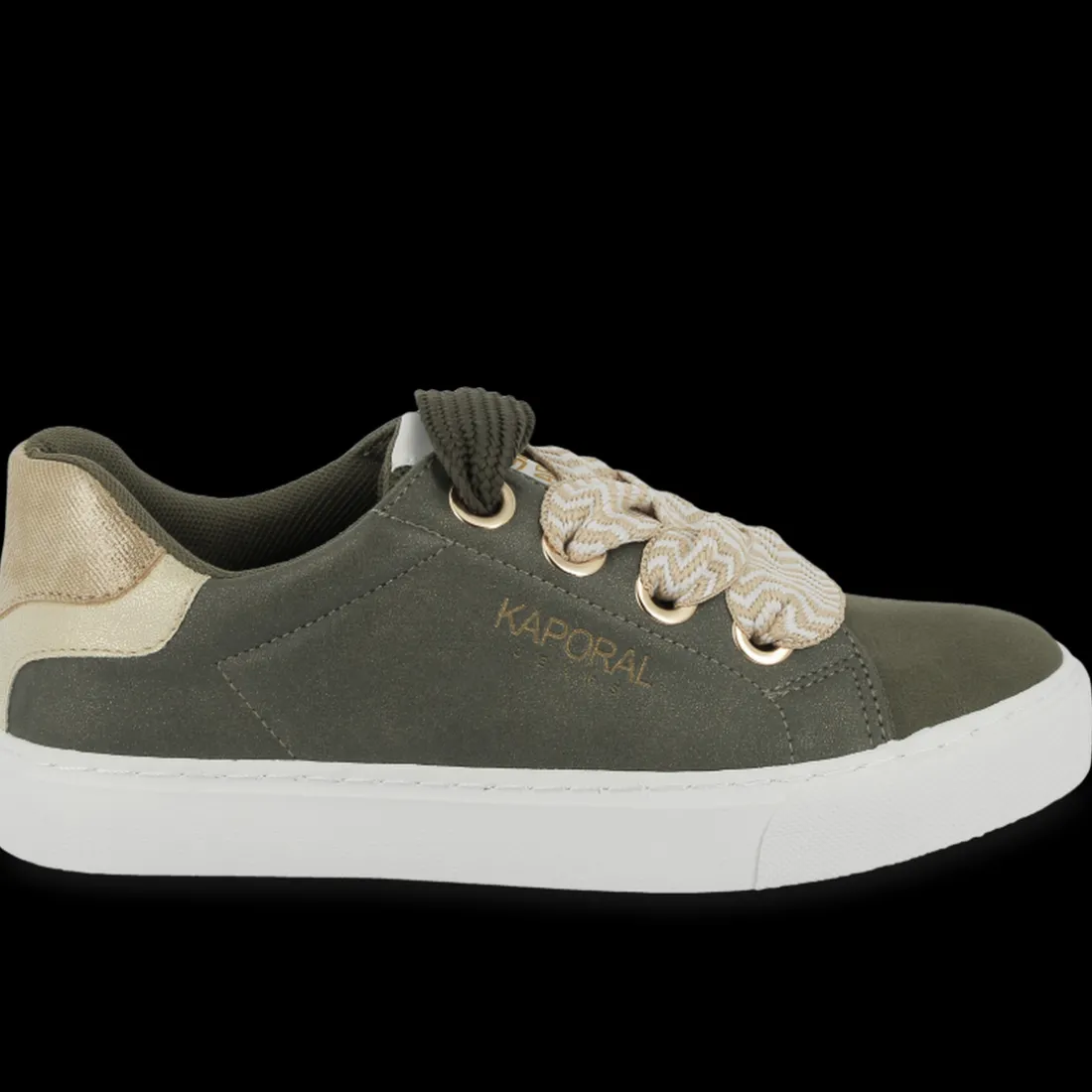Tennis Femme SEVERINE kaki et or