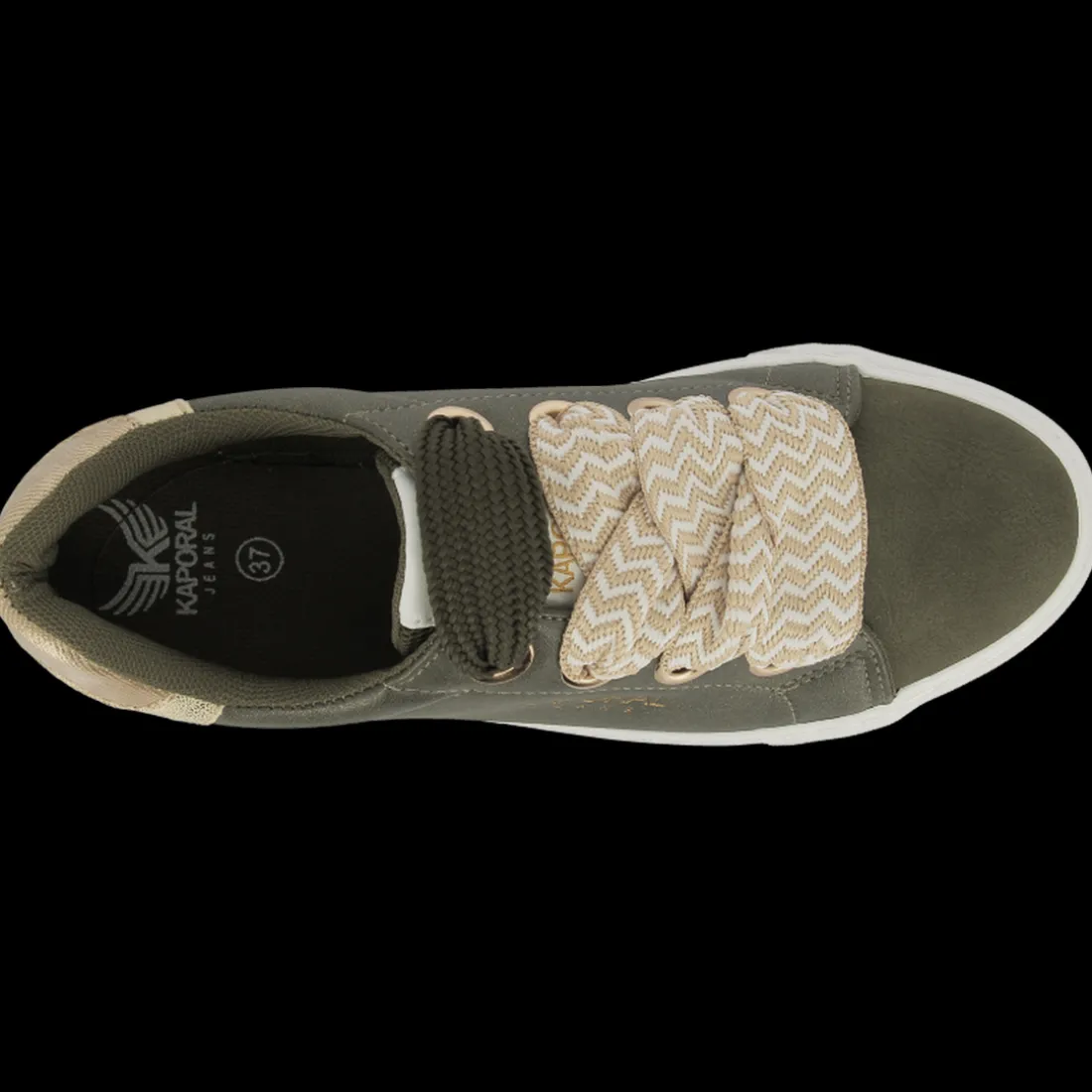 Tennis Femme SEVERINE kaki et or