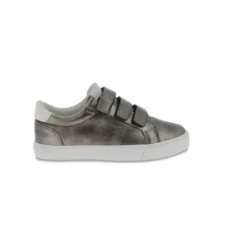 Tennis femme velcro etain TIPPY