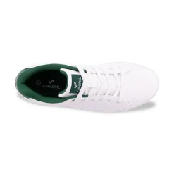 Tennis homme à lacet blanc et vert DARMY