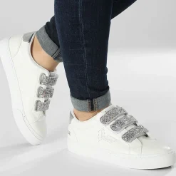 Tennis velcro femme TIPPY blanc