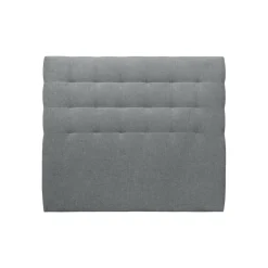 Tete de lit Capitonnee Tissu Gris anthracite rembourre