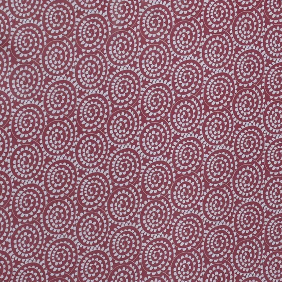 Toile cirée motif porcelaine - Rose Framboise
