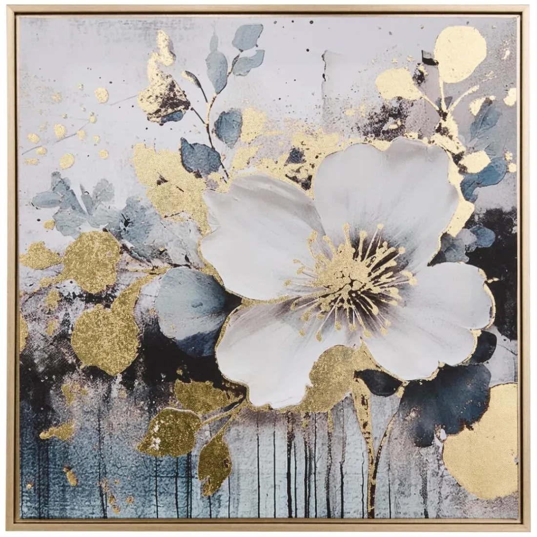 Toile imprimée encadrée Jiho bleu