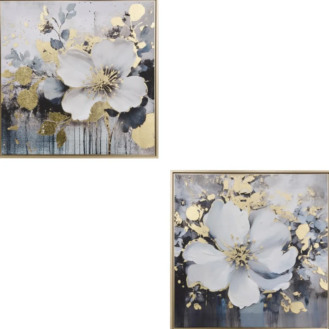 Toile imprimée encadrée Jiho bleu