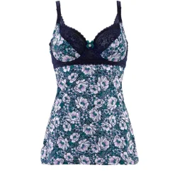 Top à armatures bonnets C, D et E indigo/vert Pas De Deux POMM'POIRE-bleu