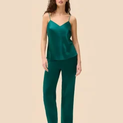 Top - Emeraude vert en soie