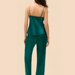 Top - Emeraude vert en soie