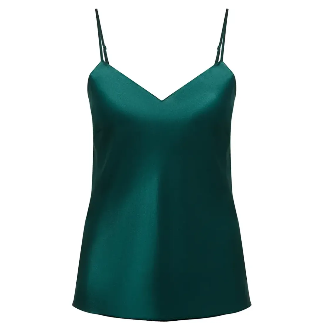 Top - Emeraude vert en soie