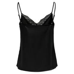 Top col en v sans manches noir Noor