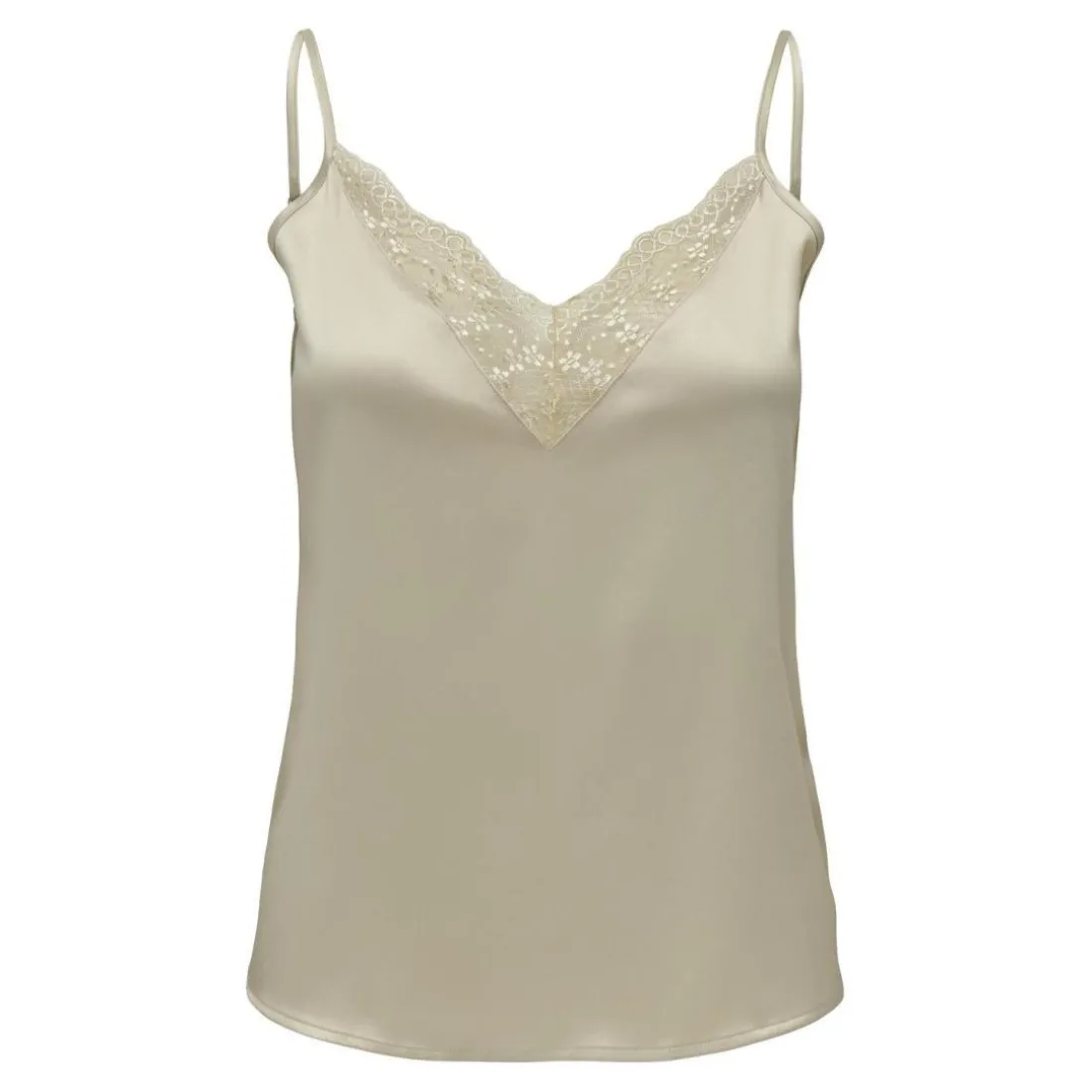 Top col en v sans manches blanc Dot