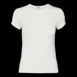 Top col rond blanc Esme en coton