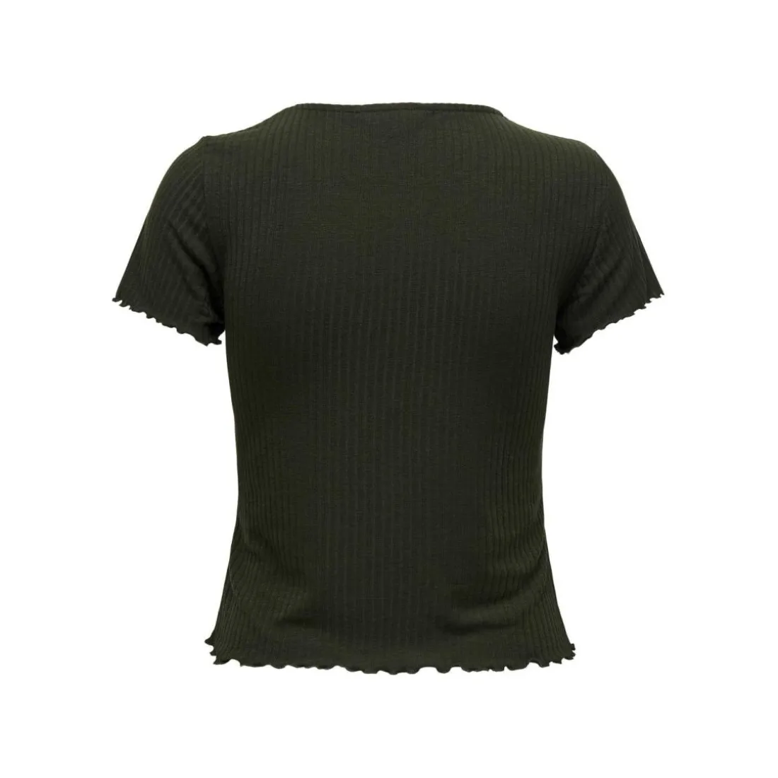 Top col rond manches courtes vert foncé Ivy