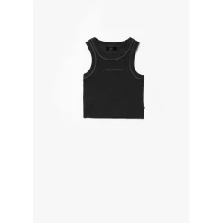 Top court fille Murgi noir en coton