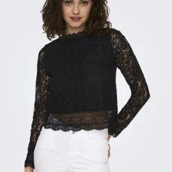 Top en dentelle New Karo noir Demi