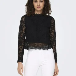 Top en dentelle New Karo noir Demi