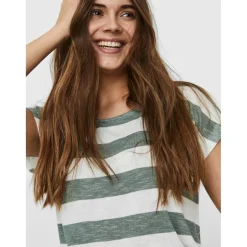 Top manches courtes - Vert en viscose
