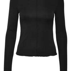 Top manches longues en lyocell Maggie noir Zara