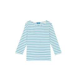 Top MARJO - Ciel/Ecru en coton