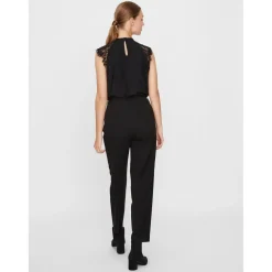 Top Regular Fit Col haut Sans manches Longueur regular noir