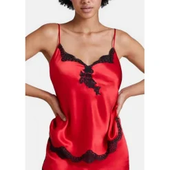 Top Rouge en soie