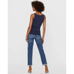 Top sans manches - Bleu en coton