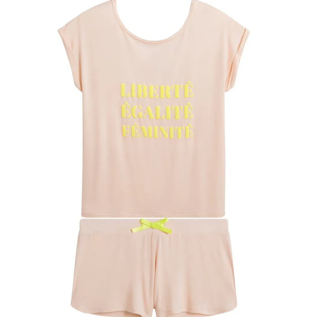 Top short - Rose en bambou