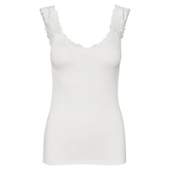 Top Tight Fit Col rond Sans manches Longueur regular blanc en viscose Lila