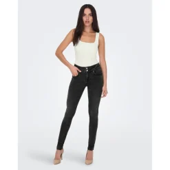 Tops Col en U Sans manches blanc