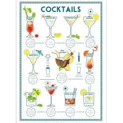 Torchon Cocktails Assortis 50 x 70