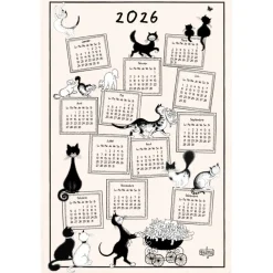 Torchon DUBOUT Calendrier 2026 Ecru 48 x 72