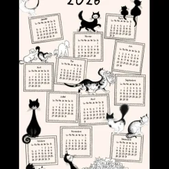 Torchon DUBOUT Calendrier 2026 Ecru 48 x 72